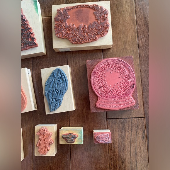 Assorted Wood mount Rubber Stamps. Crafting stamps New & Used - Picture 7 of 14